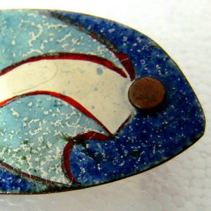 FINAL MARKDOWN Vintage tropical fish pin brooch in enamel